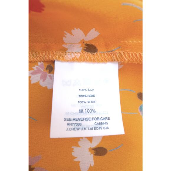 MADEWELL Silk Wrap Cami V-Neck Top in Painted Carnations Tassel Tie Waist 10 $88 - Picture 6 of 7